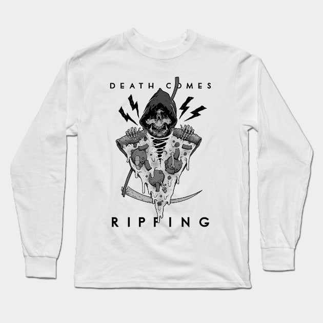 Death Comes Ripping - the colorless edition Long Sleeve T-Shirt by 1000STYLES